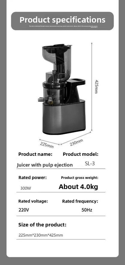 2L Stainless Steel Slow Juicer