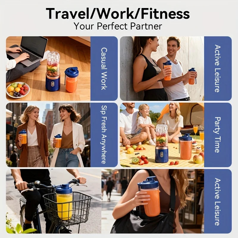 400ml Portable USB Double-Cup Juicer