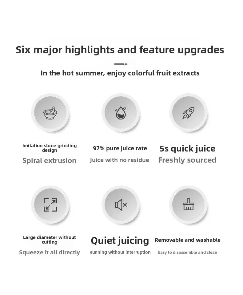 2L Stainless Steel Slow Juicer